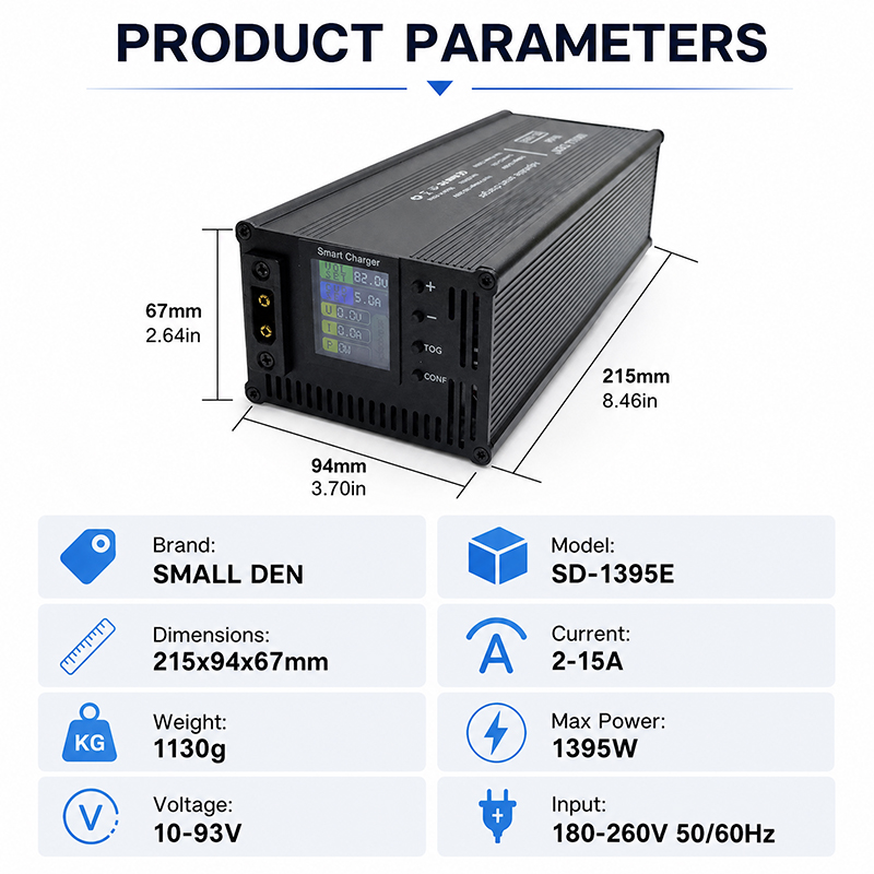 54.6V 67.2V 84V 5A 8A 10A 12A  - огляд і ціна 84V 20A Smart Charger