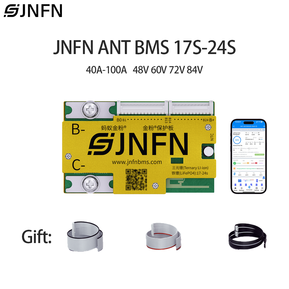 JNFN ANT Smart BMS 17-24S 60V  - огляд і ціна 84V 50A Smart Bms Bluetooth