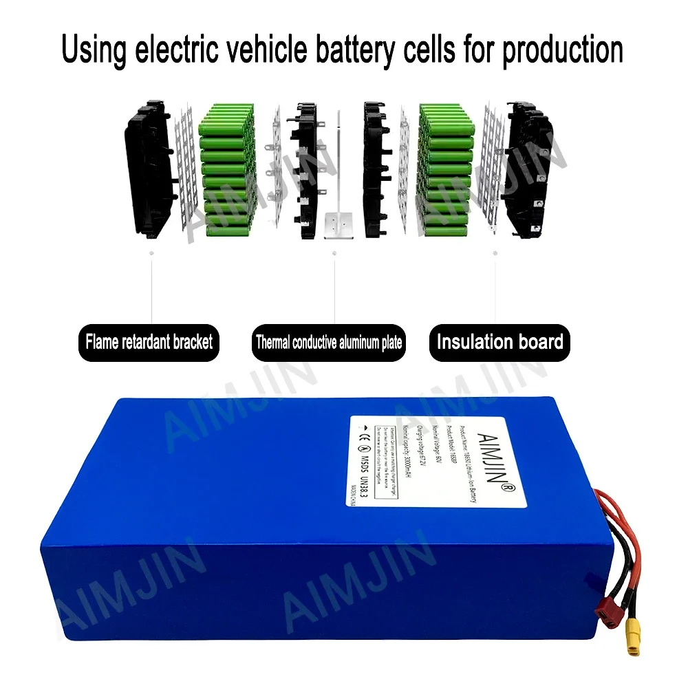 16S8p 1000-3000W Brand New Lit - огляд і ціна 60V 50Ah Electric Scooter Battery