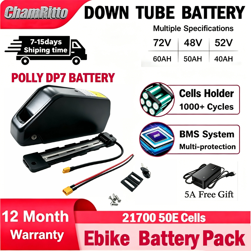 E bike cham-rider 36v 48v 52v  - огляд і ціна 72V 50Ah 21700 Lithium Battery