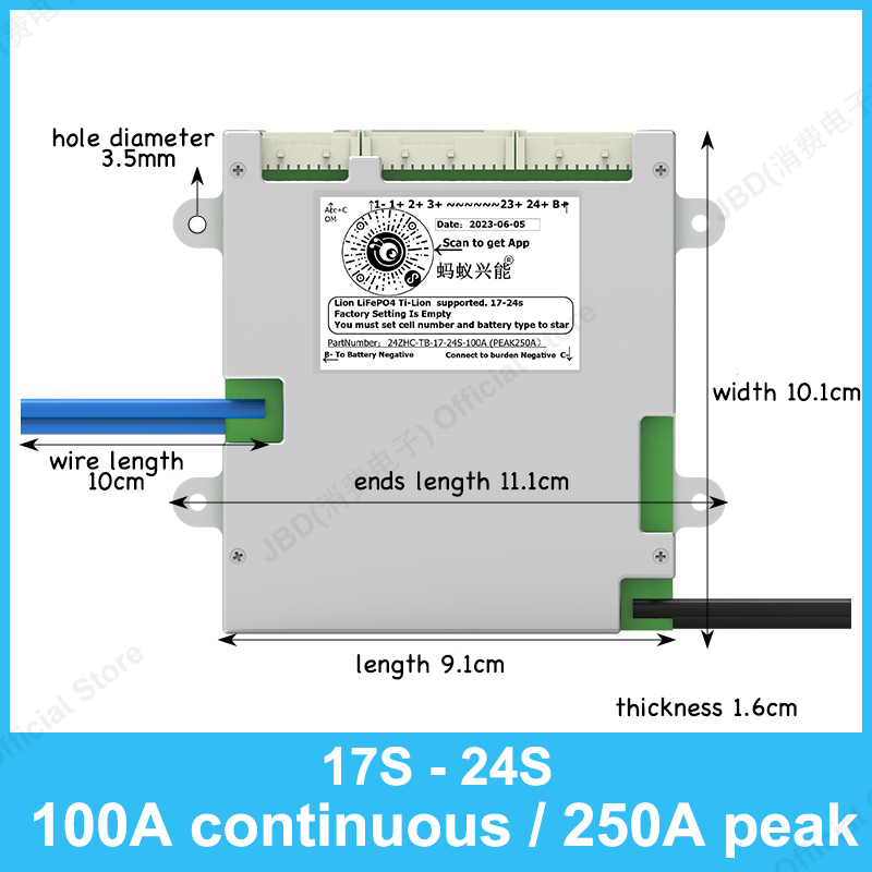 ANT BMS 17S to 24S 850A 300A 1 - огляд і ціна 84V 50A Smart Bms Bluetooth