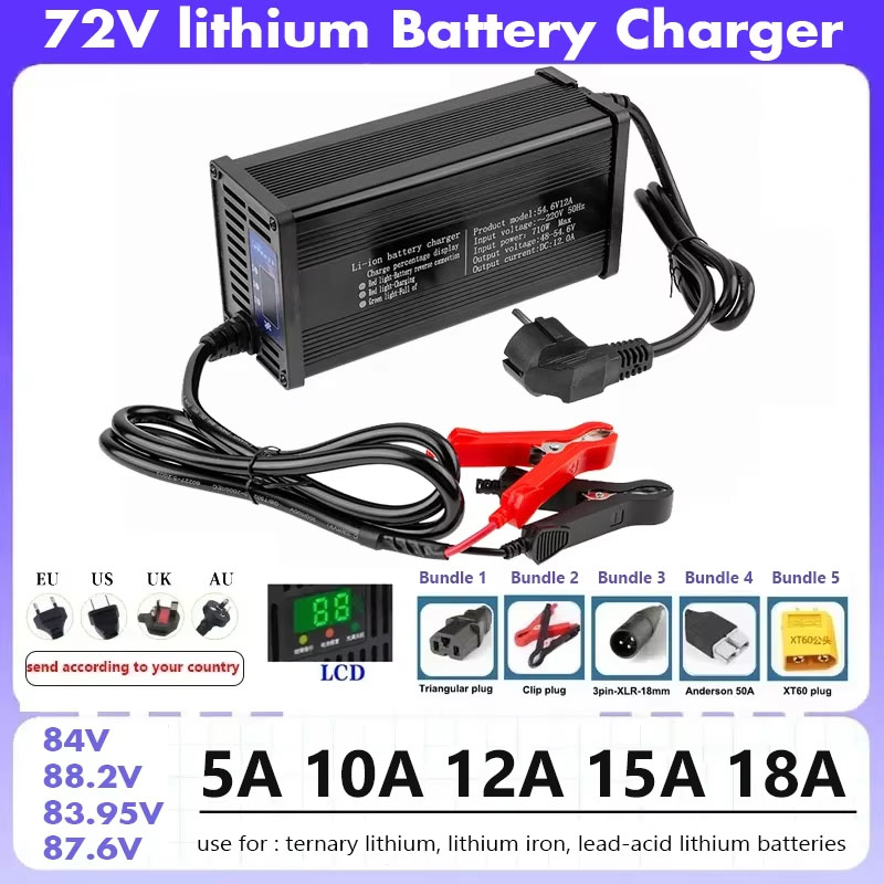 72V 20S 84V Smart Lifepo4 Batt - огляд і ціна 84V 20A Smart Charger