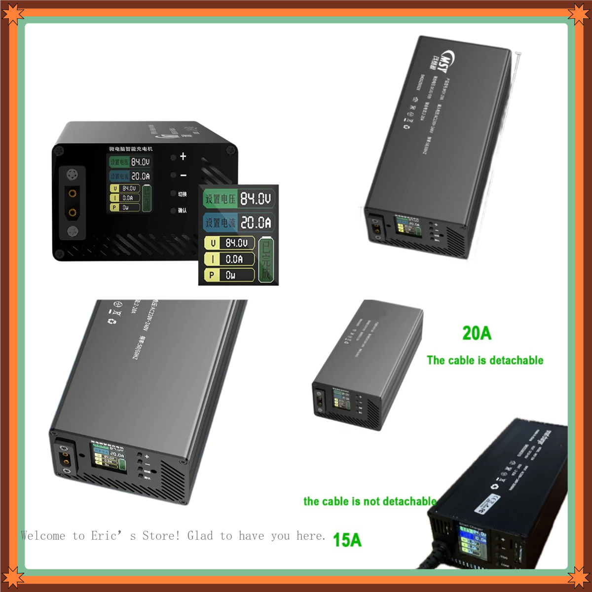 10-93V 2-30A Adjustable Charge - огляд і ціна 84V 20A Smart Charger
