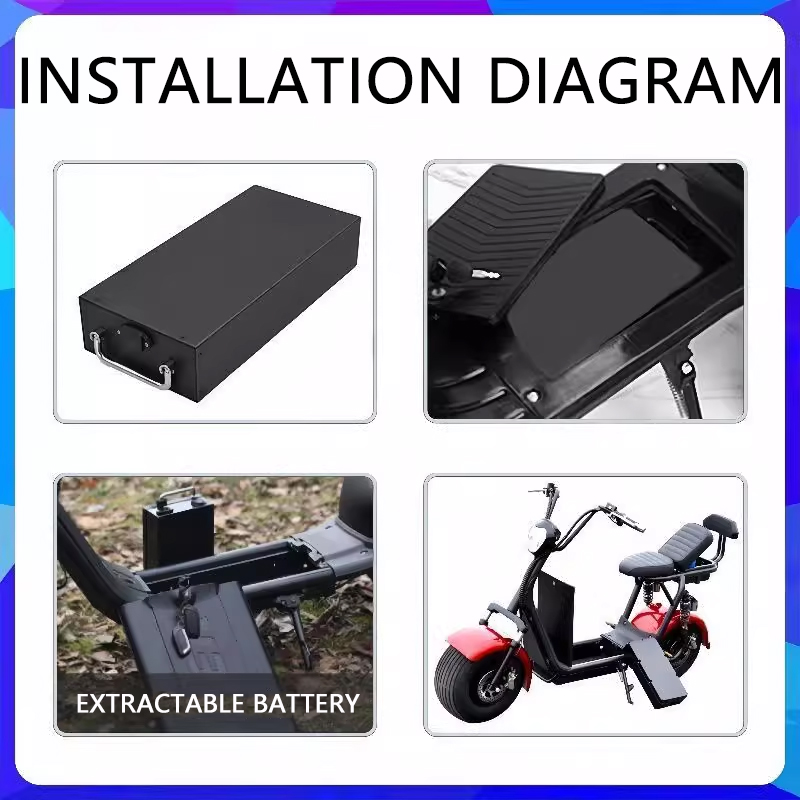 For Harley batteries 60V 20AH  - огляд і ціна 60V 50Ah Electric Scooter Battery