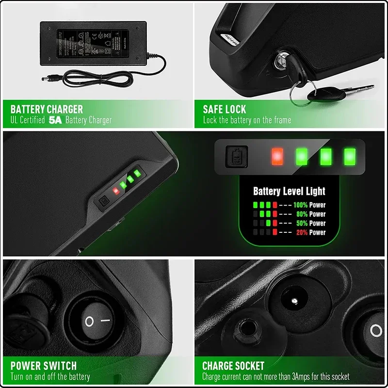 E Bike Hailong chamrider batte - огляд і ціна 72V 50Ah 21700 Lithium Battery