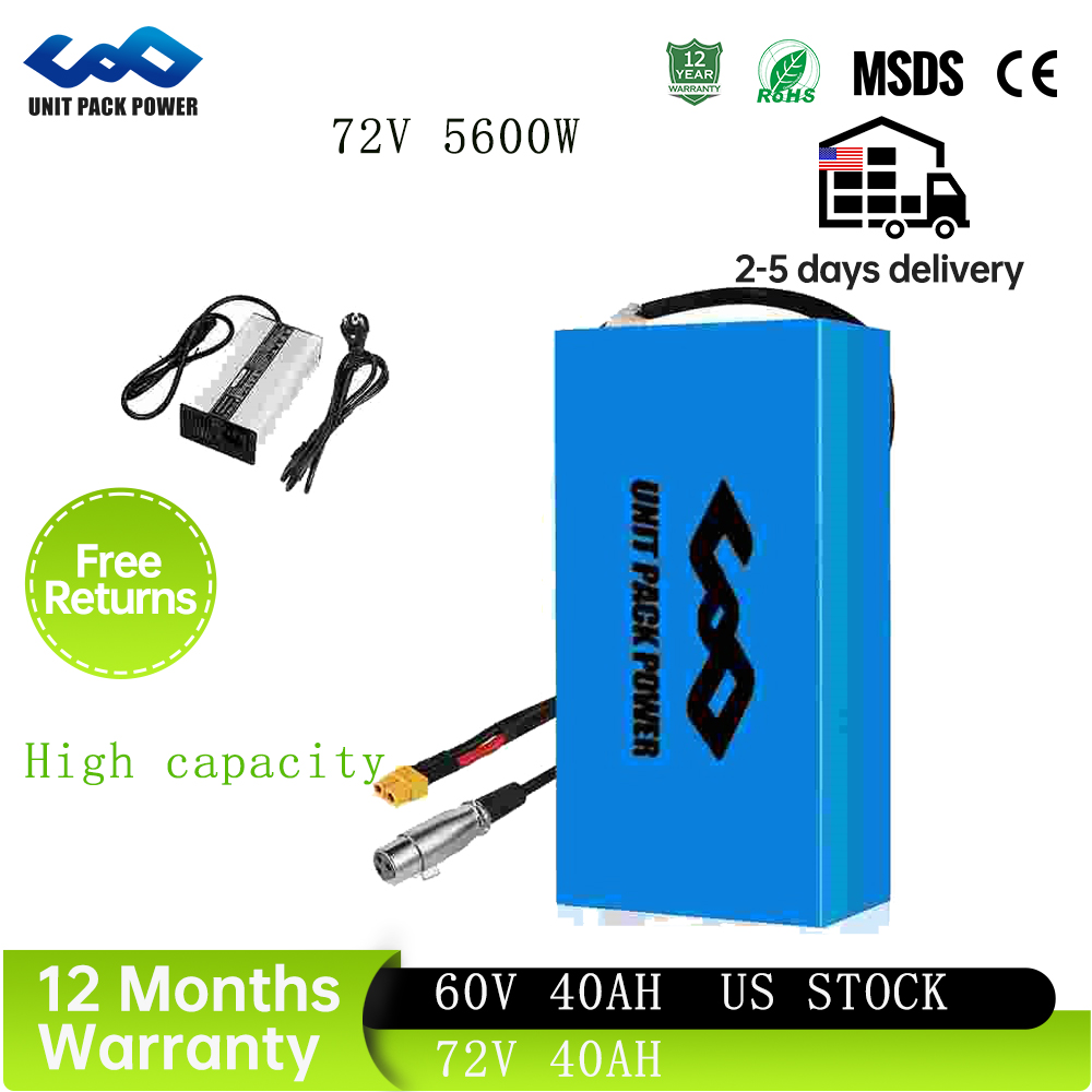 48V 40Ah 60V 72V Ebike Batteri - огляд і ціна 72V 40Ah Lifepo4 Battery Pack